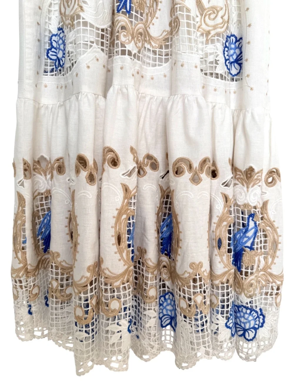 FARM Rio Romantic Richelieu Lace & Embroidery Maxi Dress, NWT π§π· - Picture 11 of 16
